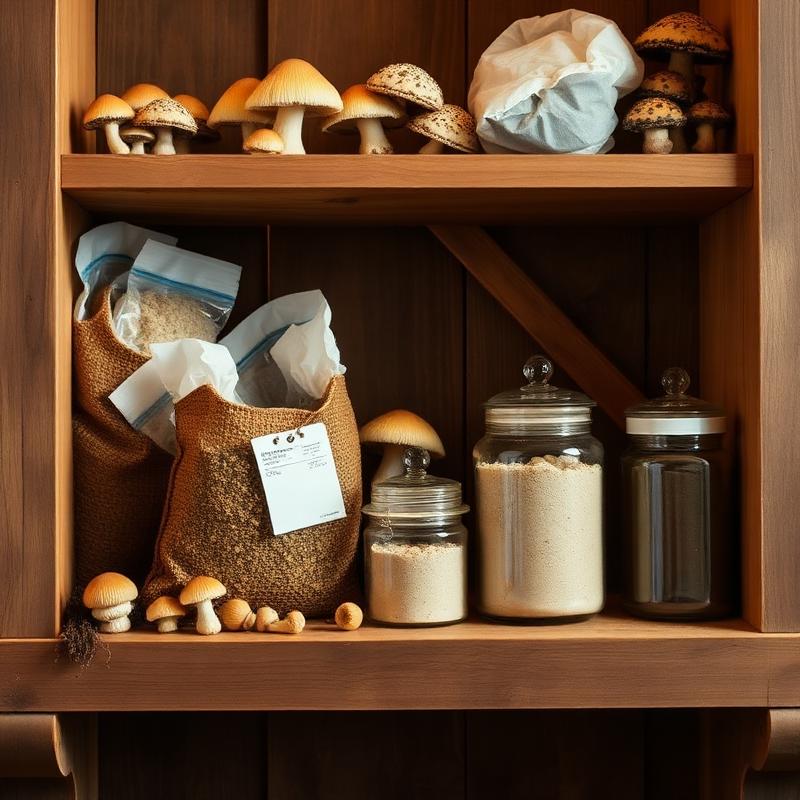 Mushroom shop shelf